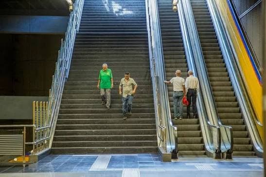 Zapato provoca avería a escalera mecánica en estación María Montez del metro de Santo Domingo