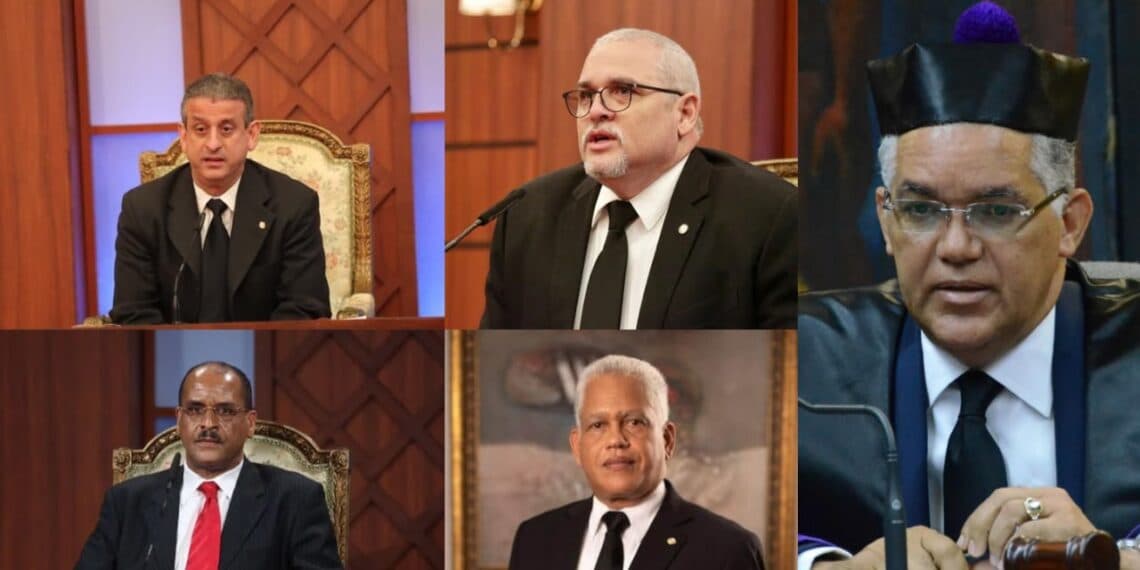 Los cinco jueces que el CNM decidió mantener en la Suprema Corte de Justicia