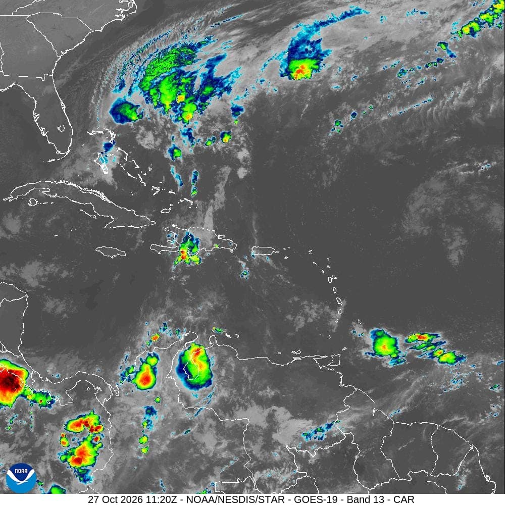Vaguada seguirá provocando aguaceros, tormentas eléctricas y ráfagas de viento